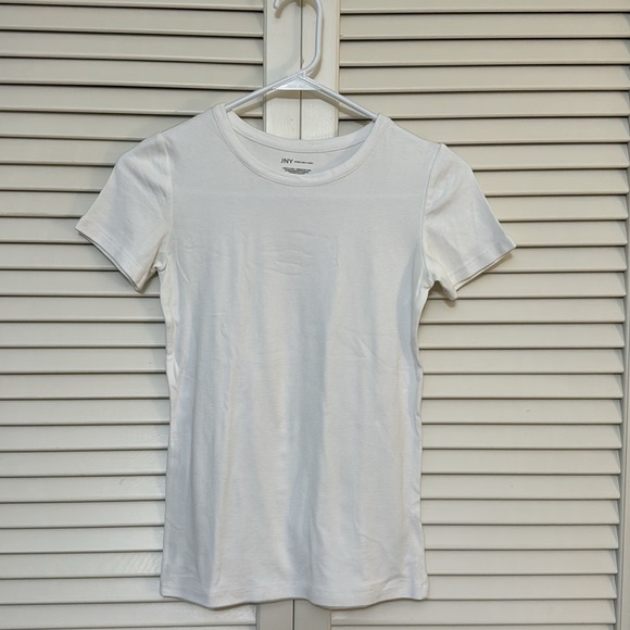 TWO Jones New York Basic Crewneck T-Shirts White Size XS - Picture 3 of 5